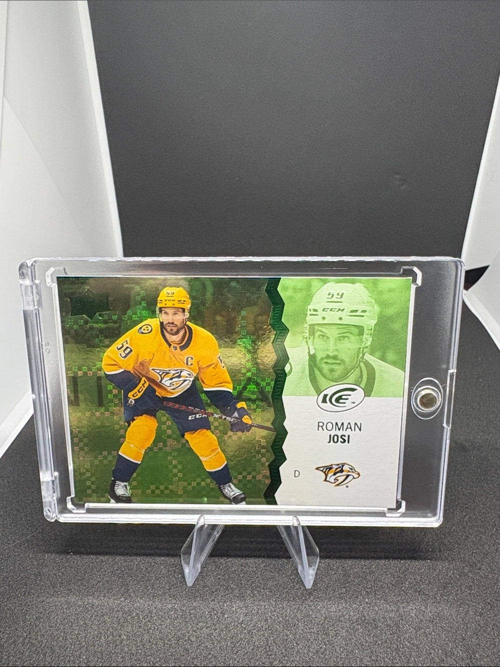Roman Josi Nashville Predators Green Holo Hockey Trading Card - Ice Series